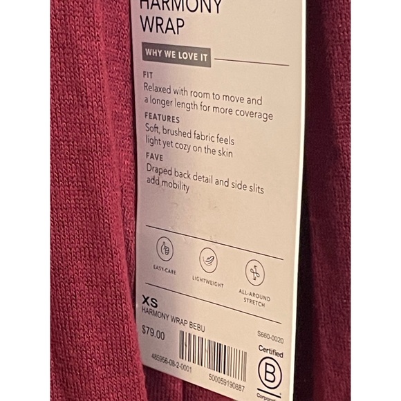 Athleta Harmony Wrap in Bell Burgundy Hooded Cardigan NWT SZ XS - Picture 6 of 11